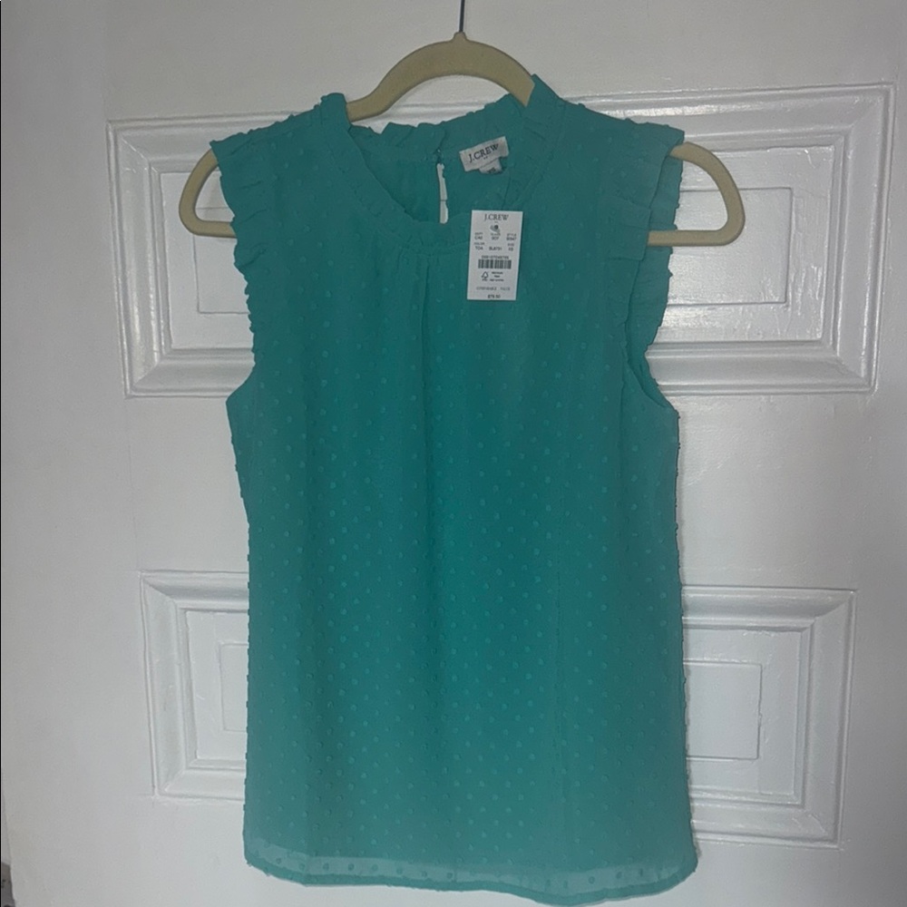J. Crew Turquoise Sleeveless Blouse